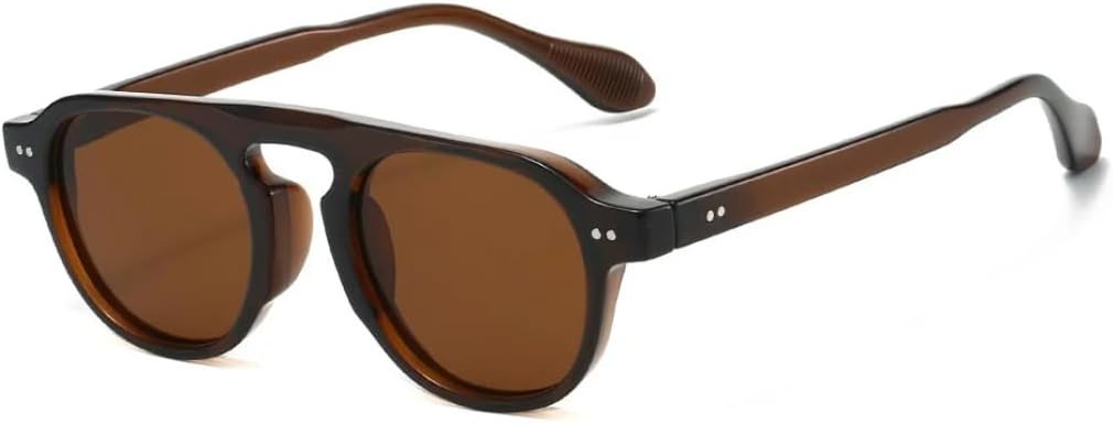 Ретро круглые солнцезащитные очки с градиентным переходом для женщин, персонализированные заклепки, мужские универсальные очки с защитой от УФ-излучения UV400 UATXTAU, Brown
Ретро круглые солнцезащитные очки с градиентным переходом для женщин, персонализированные заклепки, мужские универсальные очки с защитой от УФ-излучения UV400 UATXTAU, Brown