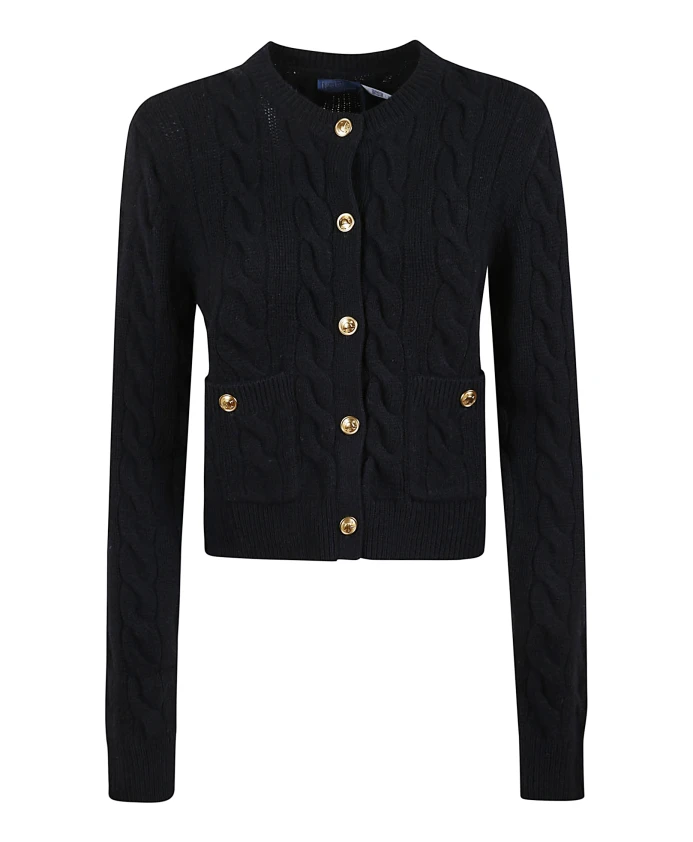 Кардиган из шерсти и кашемира с узором «косичка». Ralph Lauren, черный
Кардиган из шерсти и кашемира с узором «косичка». Ralph Lauren, черный