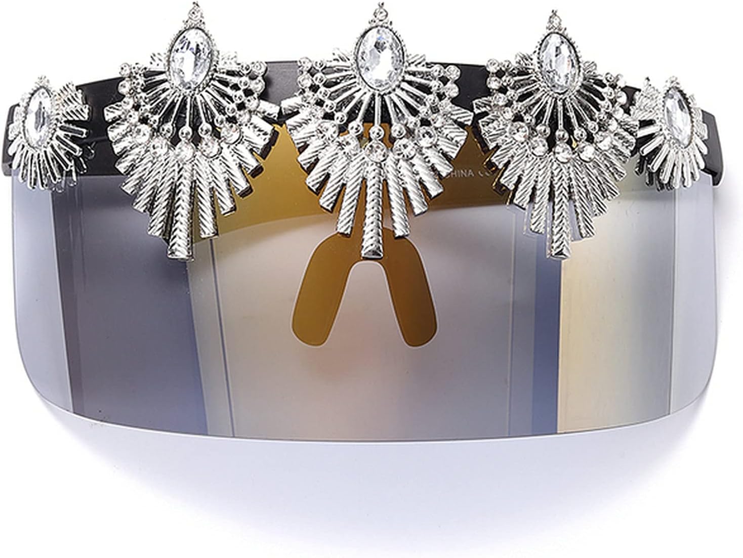 COTIA Роскошные солнцезащитные очки-маска для женщин, цельные солнцезащитные очки с бриллиантами и стразами, мужские очки большого размера, защита от УФ-излучения UV400, Gold
COTIA Роскошные солнцезащитные очки-маска для женщин, цельные солнцезащитные очки с бриллиантами и стразами, мужские очки большого размера, защита от УФ-излучения UV400, Gold