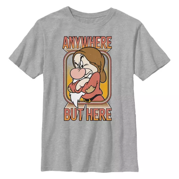 Белоснежка и семь гномов Ворчун "Где угодно, только не здесь" футболка с принтом для мальчиков 8-20 Disney, серый
Белоснежка и семь гномов Ворчун "Где угодно, только не здесь" футболка с принтом для мальчиков 8-20 Disney, серый