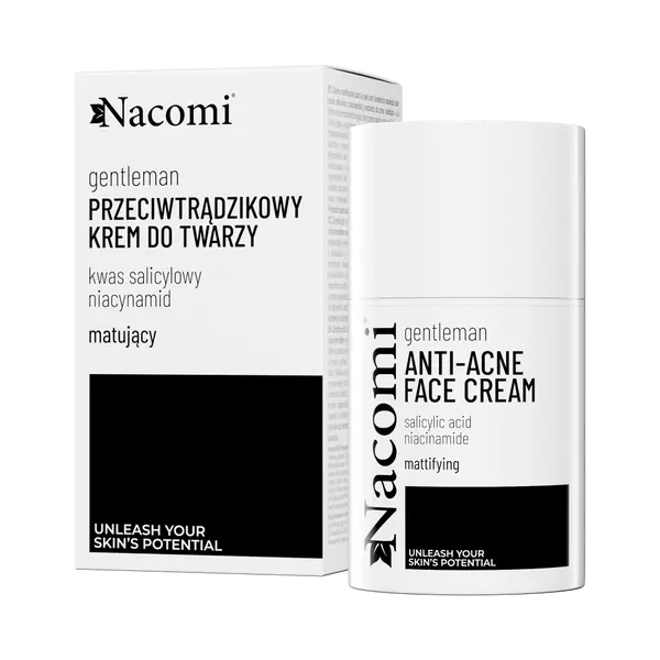 Матирующий крем для лица, 50 мл Nacomi Gentleman 
Матирующий крем для лица, 50 мл Nacomi Gentleman