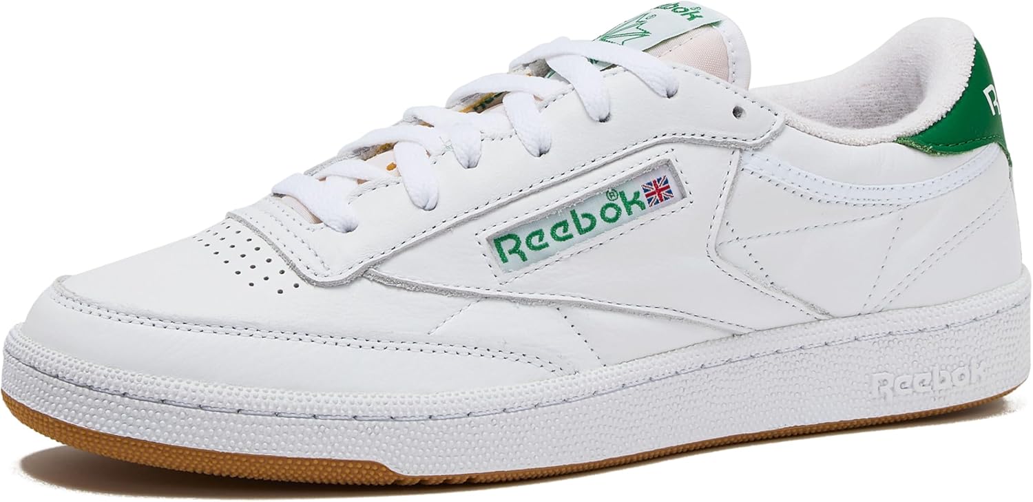 Мужские винтажные теннисные кроссовки Reebok Club C 85, Ftwrwhite/Glengreen/Rbkrubbbergum1
Мужские винтажные теннисные кроссовки Reebok Club C 85, Ftwrwhite/Glengreen/Rbkrubbbergum1