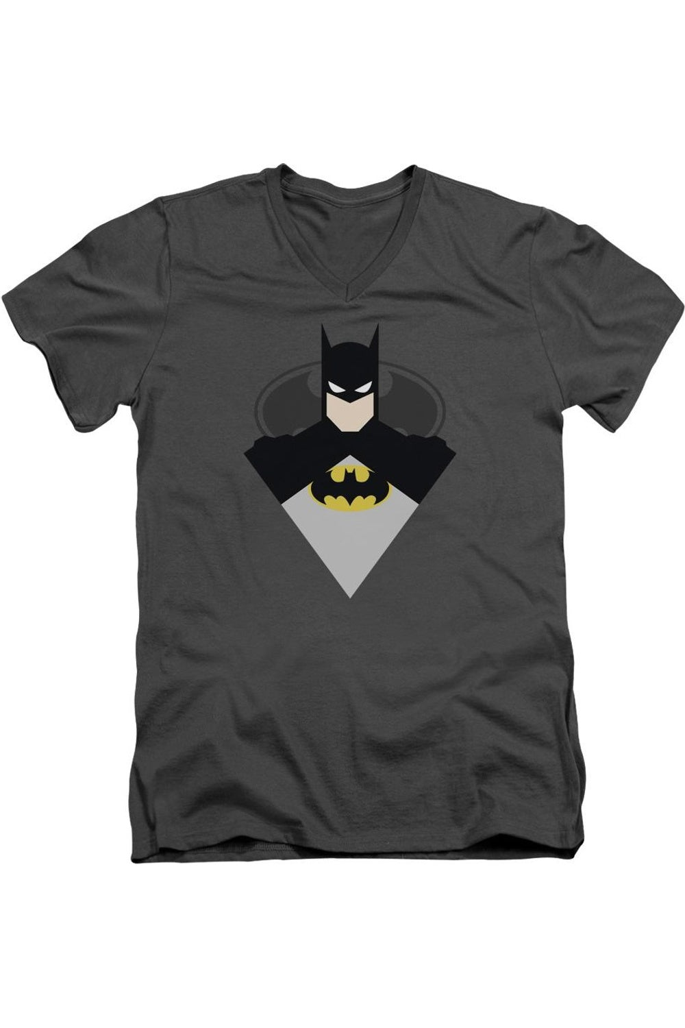 Футболка Batman Simple Bat с коротким рукавом и V-образным вырезом для взрослых из хлопка премиум-класса Gildan, цвет charcoal 
Футболка Batman Simple Bat с коротким рукавом и V-образным вырезом для взрослых из хлопка премиум-класса Gildan, цвет charcoal