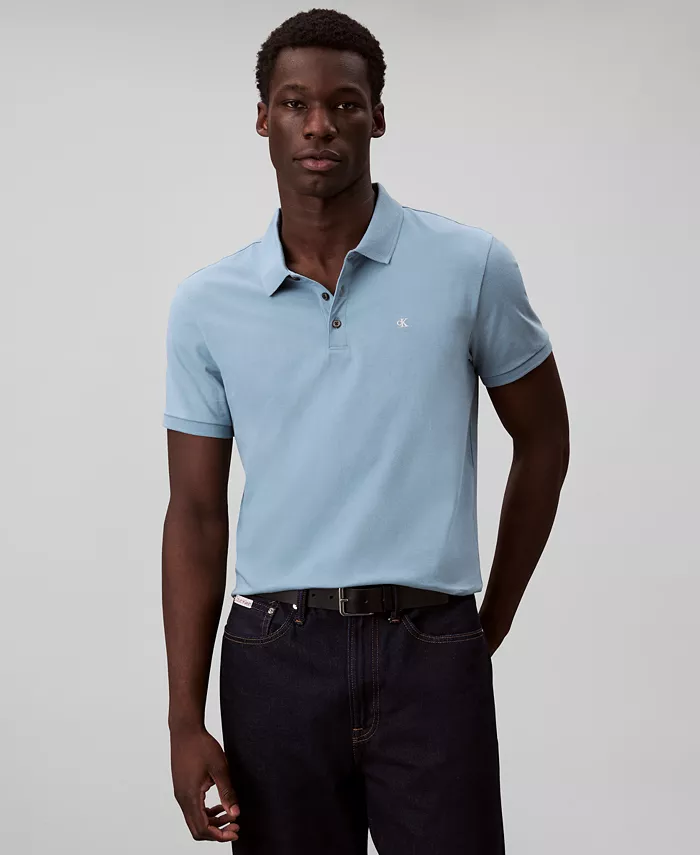 Мужская поло с коротким рукавом однотонная Calvin Klein, синий
Мужская поло с коротким рукавом однотонная Calvin Klein, синий