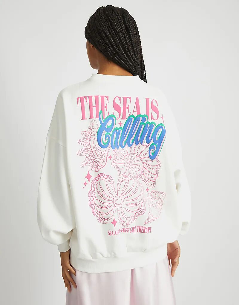 Толстовка Skinnydip London «Море зовёт» белого цвета
Толстовка Skinnydip London «Море зовёт» белого цвета