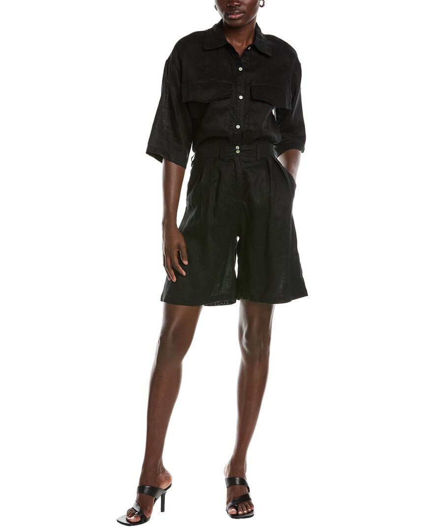 Комплект из 2 предметов: льняная рубашка и шорты Beulah, черный
Комплект из 2 предметов: льняная рубашка и шорты Beulah, черный