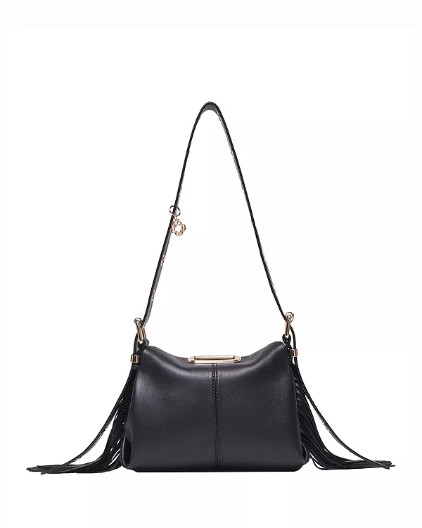 Миниатюрная сумка через плечо Miss M из черной кожи с бахромой Maje, черный
Миниатюрная сумка через плечо Miss M из черной кожи с бахромой Maje, черный