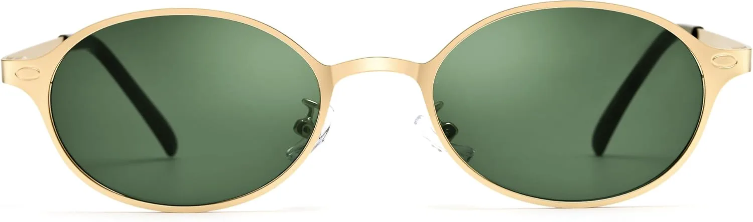 Ретро-солнцезащитные очки овальной формы для женщин - модные солнцезащитные очки в золотой оправе с защитой от УФ-излучения UV400 GLARDEFE, A3 Gold / Green
Ретро-солнцезащитные очки овальной формы для женщин - модные солнцезащитные очки в золотой оправе с защитой от УФ-излучения UV400 GLARDEFE, A3 Gold / Green