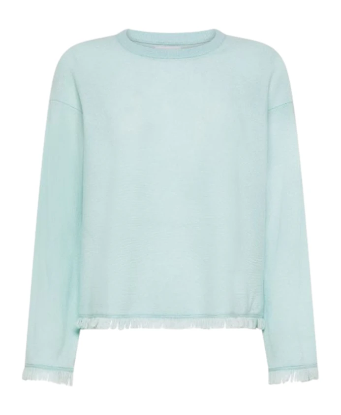 Джемпер из шерсти и кашемира с бахромой Sun68, синий
Джемпер из шерсти и кашемира с бахромой Sun68, синий