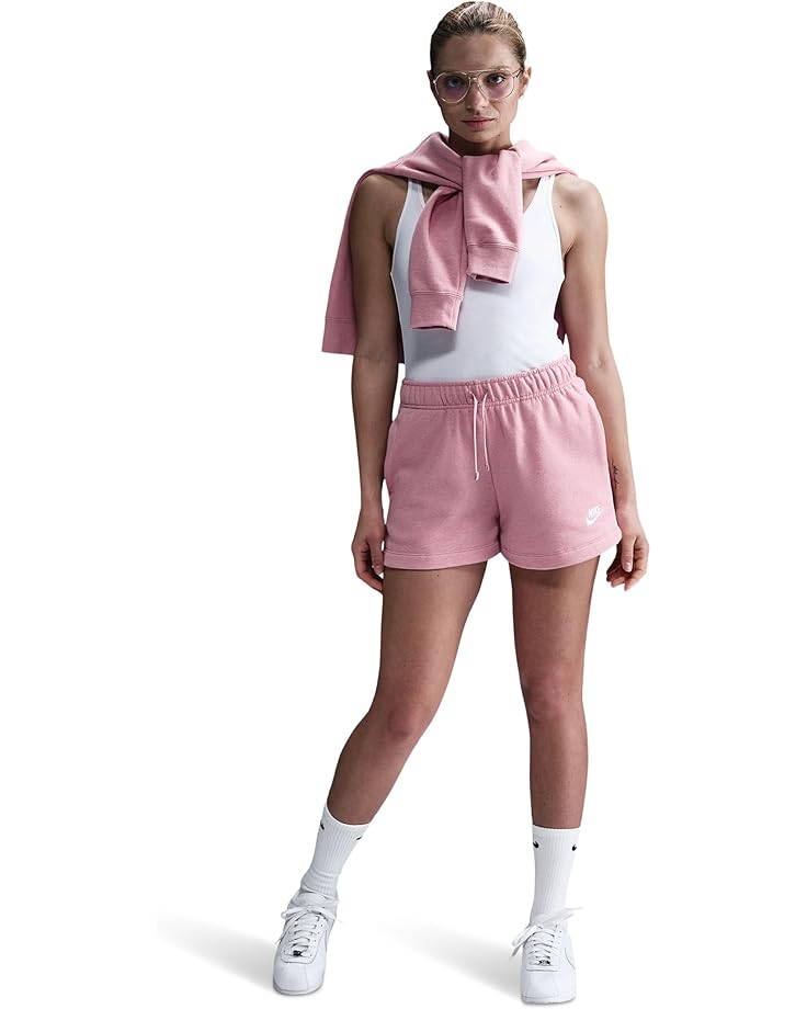 Шорты Nike Sportswear Club Fleece Mid-rise Shorts, цвет Elemental Pink/Heather/White 
Шорты Nike Sportswear Club Fleece Mid-rise Shorts, цвет Elemental Pink/Heather/White