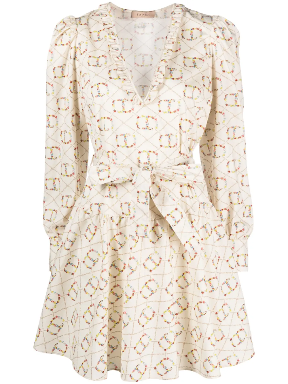 Платье мини с логотипом Twinset, светло-бежевый
Платье мини с логотипом Twinset, светло-бежевый