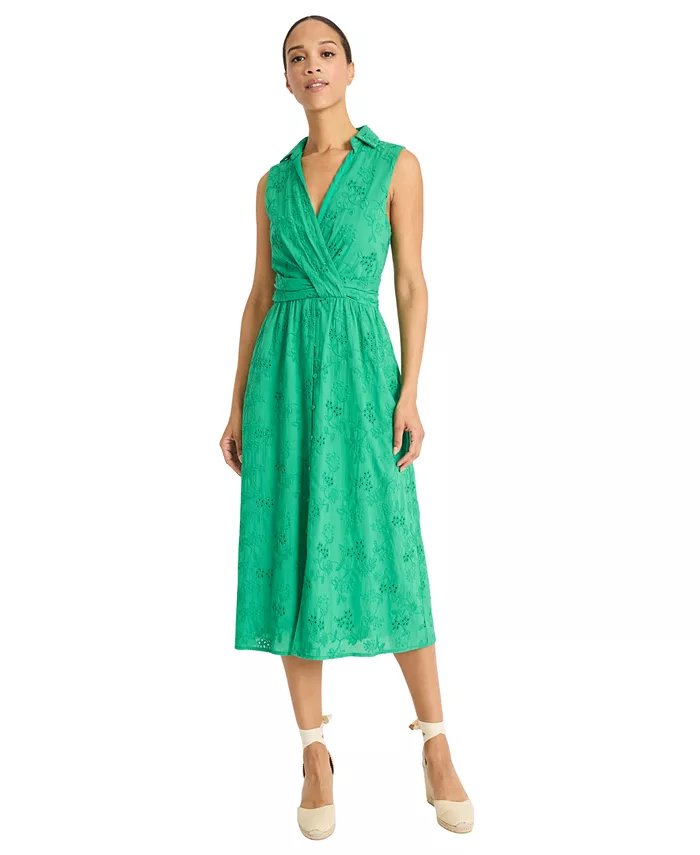 Женская хлопковая рубашка-платье с V-образным вырезом и ажурной отделкой Maggy London, зеленый
Женская хлопковая рубашка-платье с V-образным вырезом и ажурной отделкой Maggy London, зеленый