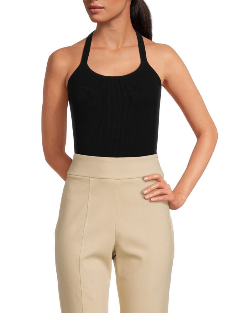 Боди из эластичного джерси с лямкой на шее Michael Kors, черный
Боди из эластичного джерси с лямкой на шее Michael Kors, черный