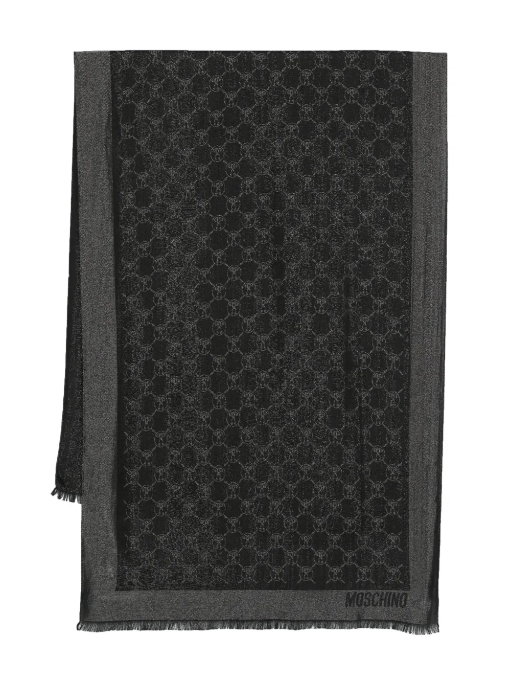 Шарф из ткани ламе с логотипом Moschino, черный
Шарф из ткани ламе с логотипом Moschino, черный