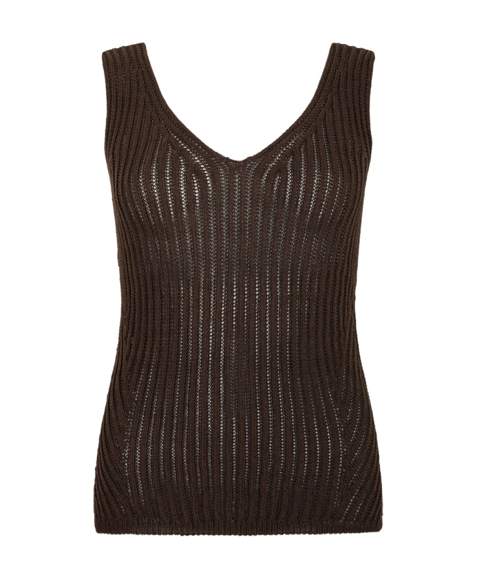 Свитер без рукавов с V-образным вырезом кофейно-коричневого цвета Max Mara, коричневый
Свитер без рукавов с V-образным вырезом кофейно-коричневого цвета Max Mara, коричневый