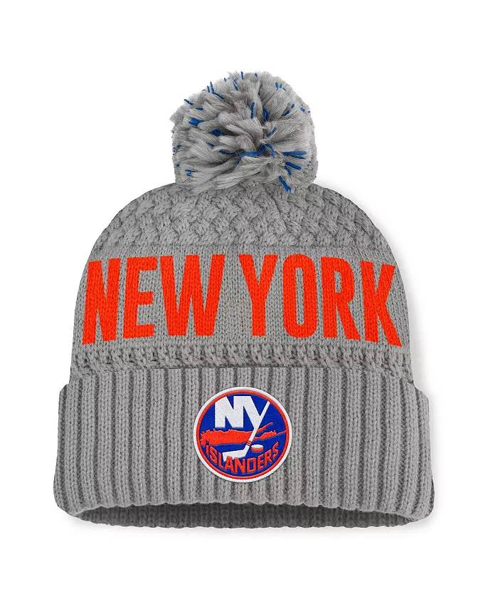 Женская серая вязаная шапка New York Islanders Heritage с помпоном и отворотом Fanatics
Женская серая вязаная шапка New York Islanders Heritage с помпоном и отворотом Fanatics