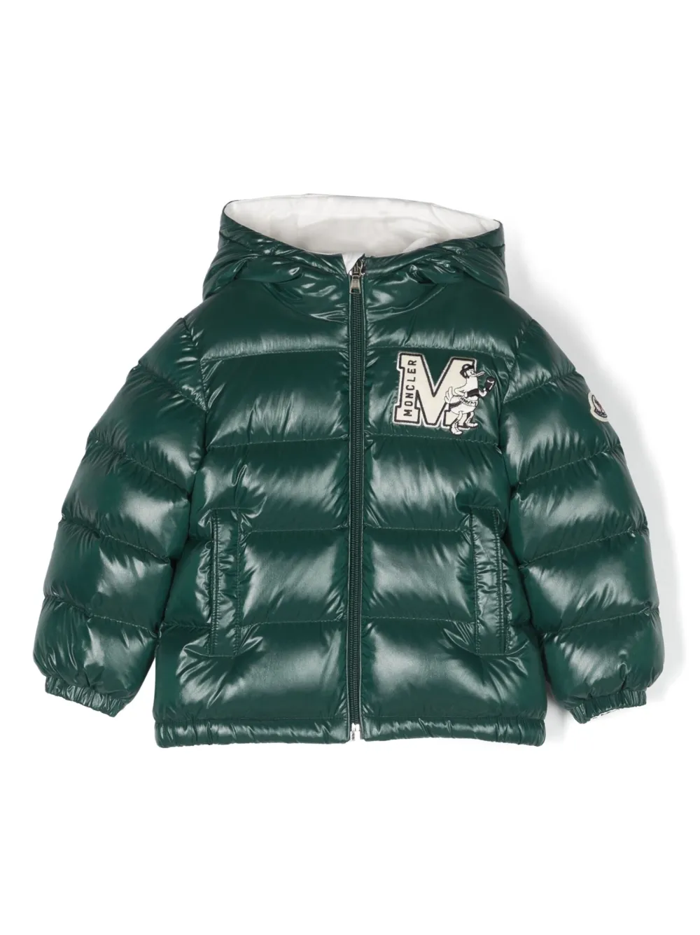 Пуховик с нашивкой-логотипом Moncler Enfant, зеленый
Пуховик с нашивкой-логотипом Moncler Enfant, зеленый