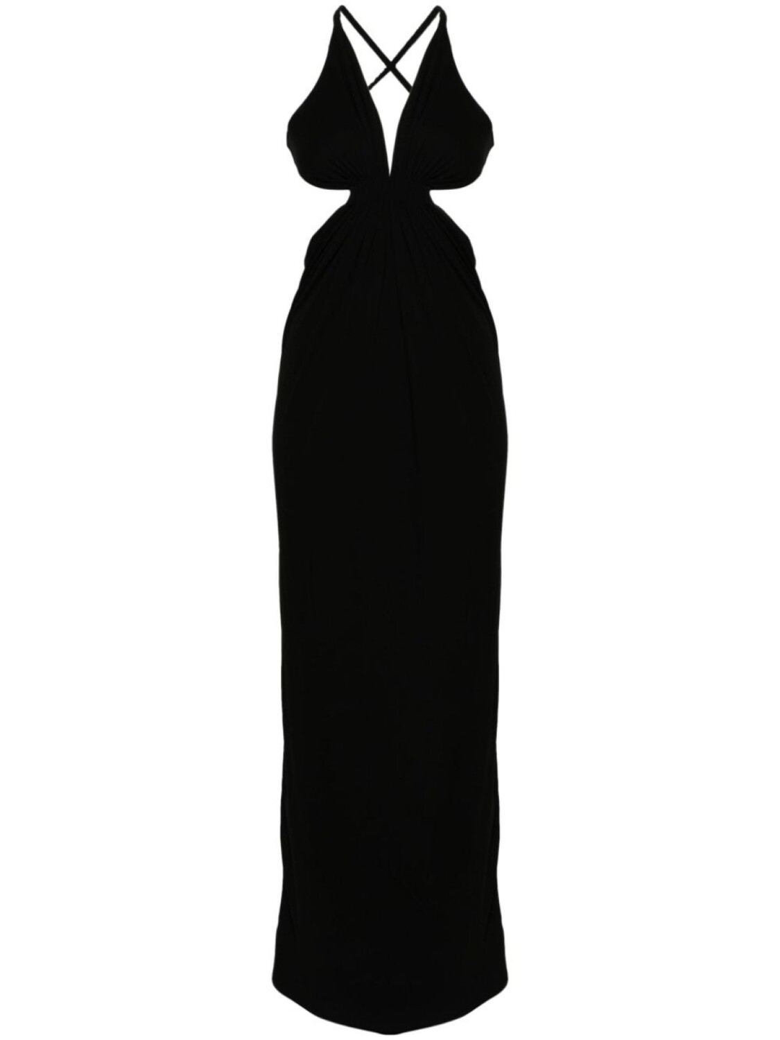 Saint Laurent креповое платье макси с вырезами, черный
Saint Laurent креповое платье макси с вырезами, черный