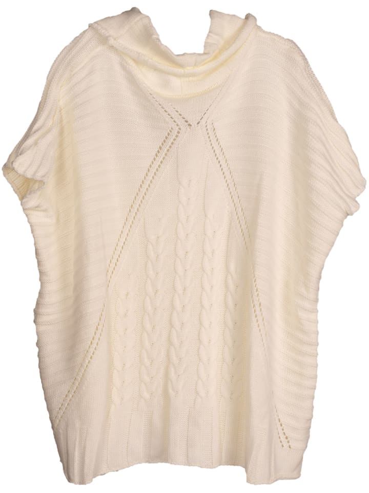 StyleBREAKER Вязаное пончо кремово-белого цвета
StyleBREAKER Вязаное пончо кремово-белого цвета