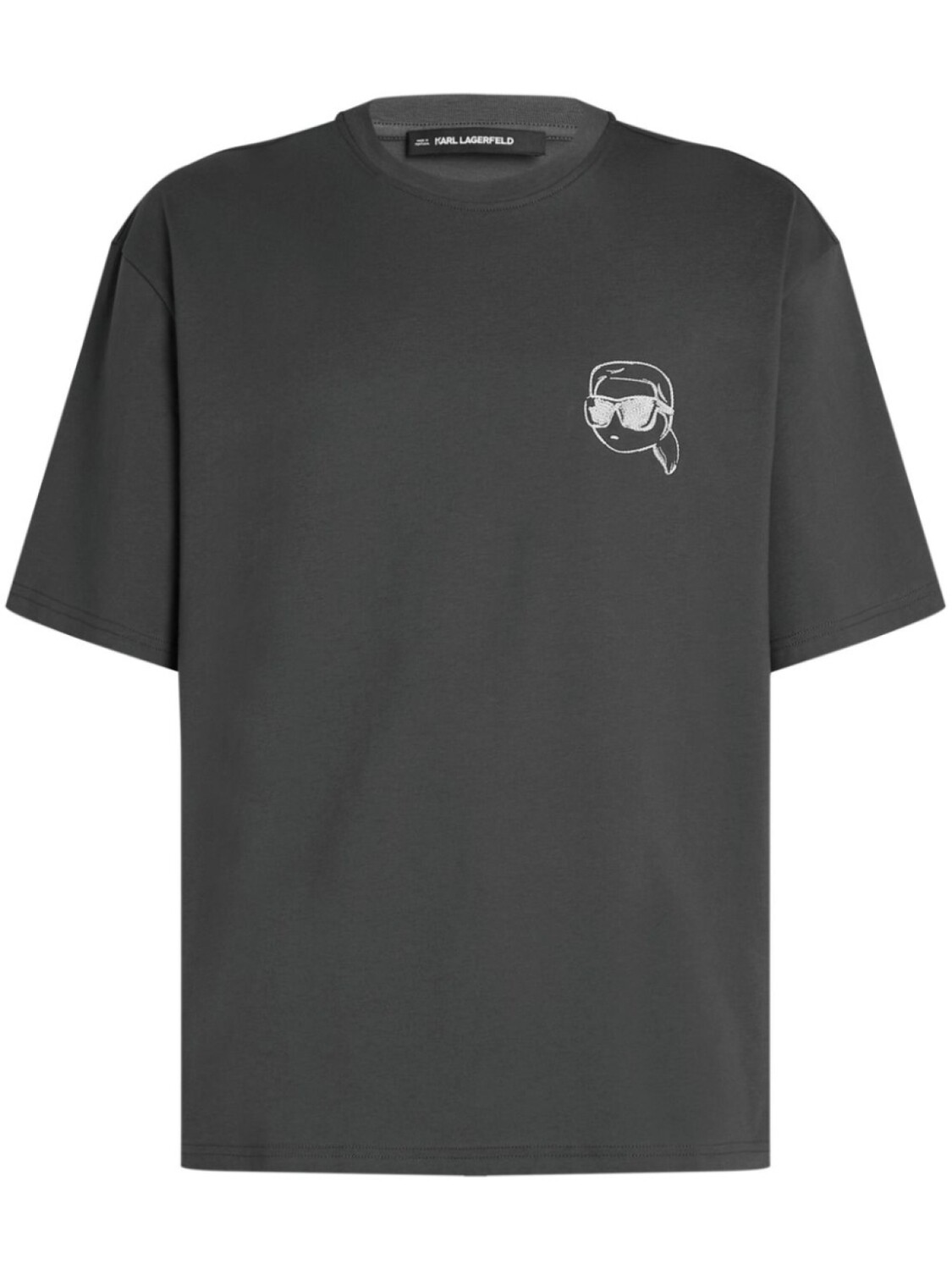Футболка с иконкой Karl Lagerfeld, серый 
Футболка с иконкой Karl Lagerfeld, серый