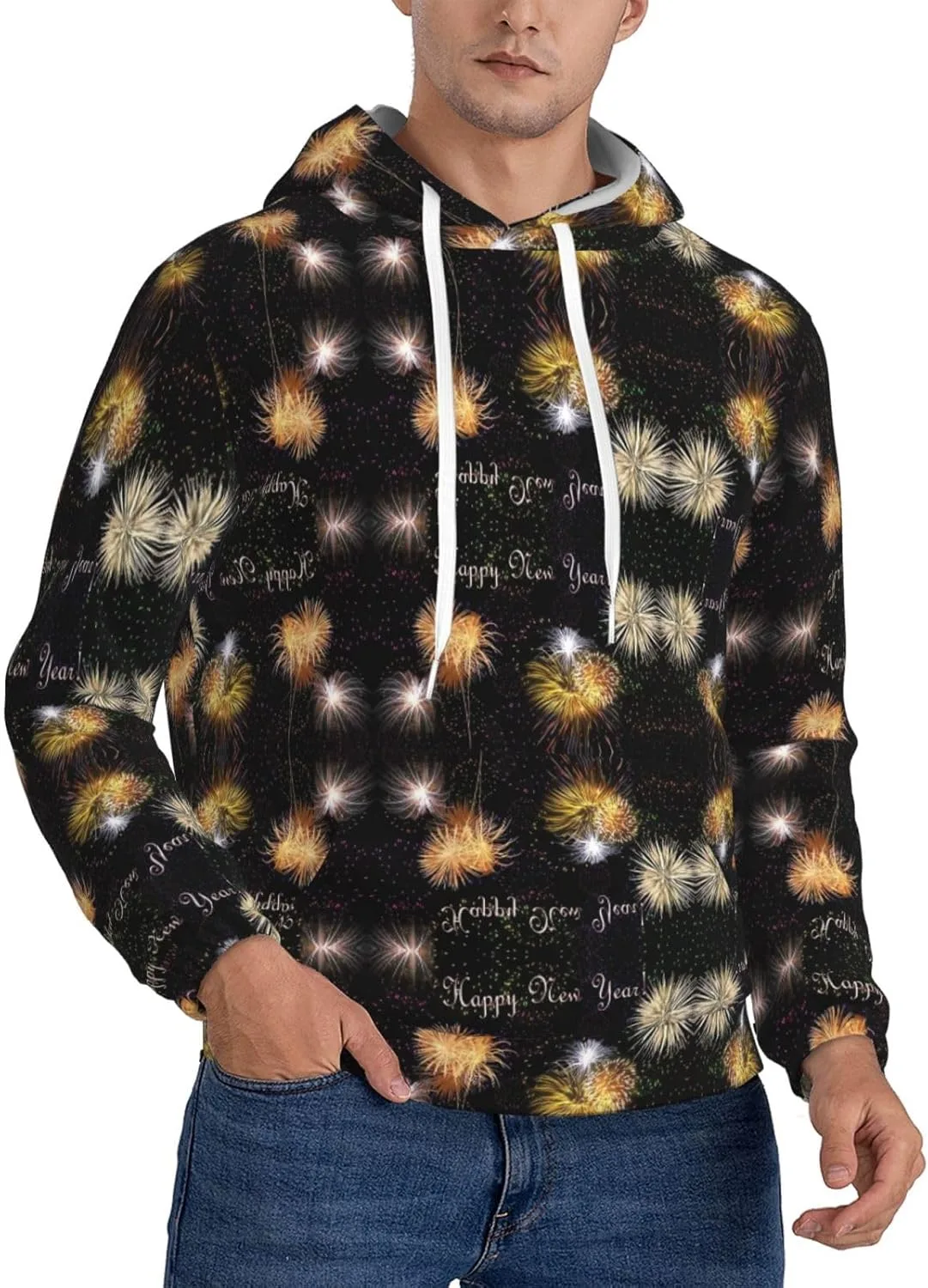 Мужская флисовая худи с капюшоном — уютная толстовка с принтом Happy New Year и карманом SSYGHT
Мужская флисовая худи с капюшоном — уютная толстовка с принтом Happy New Year и карманом SSYGHT