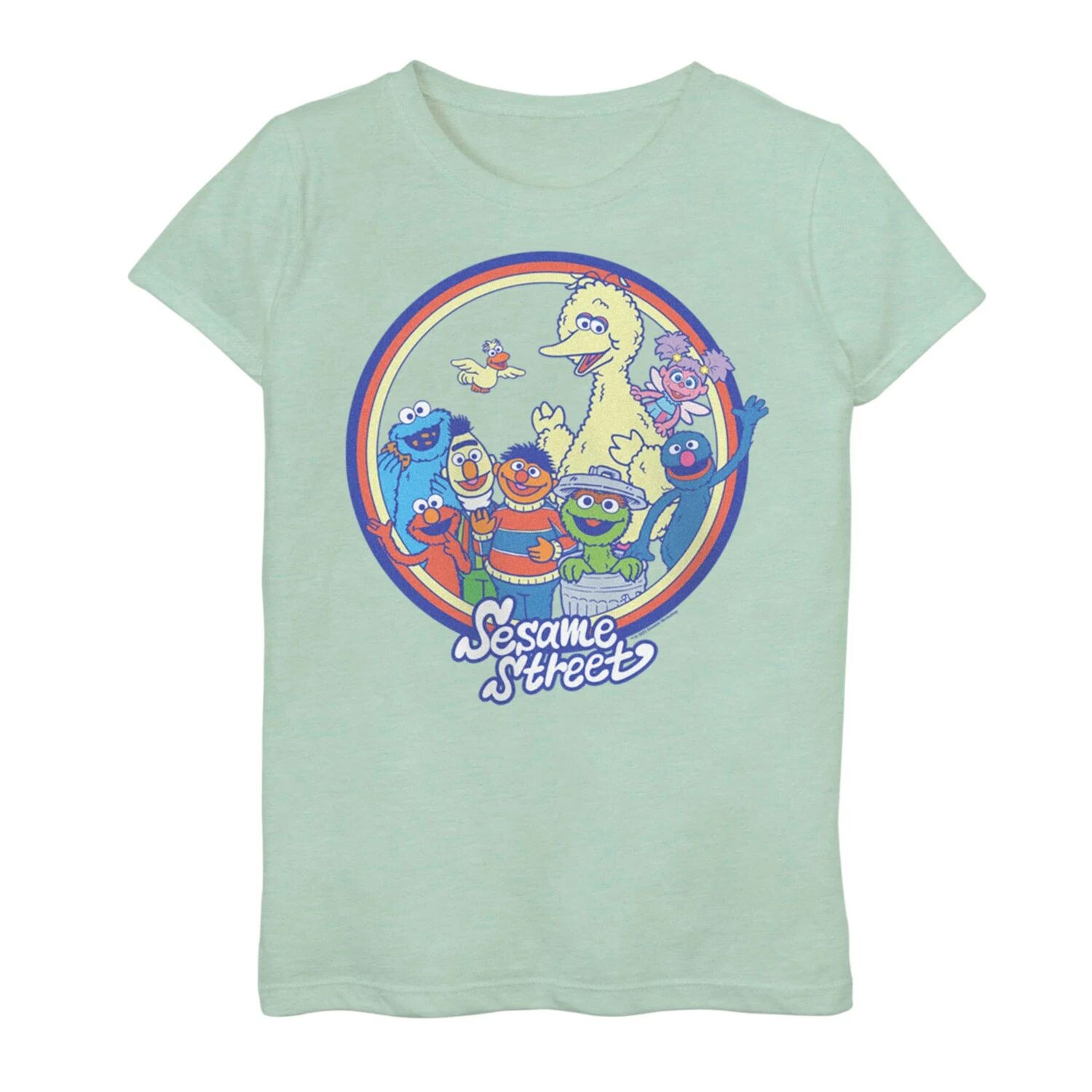 Футболка с круглым логотипом для девочек 7–16 лет «Улица Сезам» Groupshot Licensed Character 
Футболка с круглым логотипом для девочек 7–16 лет «Улица Сезам» Groupshot Licensed Character