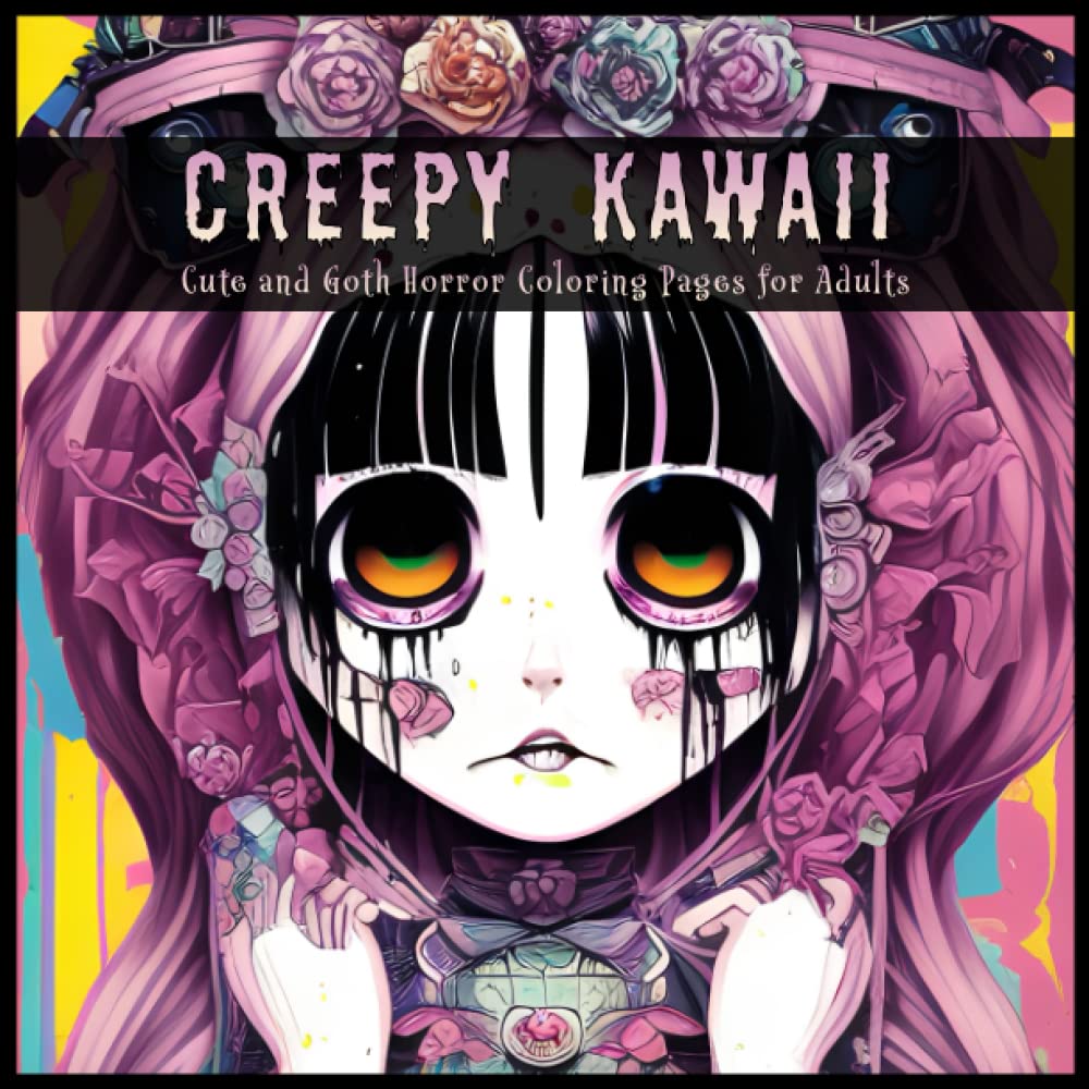 Creepy Kawaii: Coloring book | Cute and Goth Horror Coloring Pages for Adults | 35 different cute and creepy characters on 8.5" x 8.5" pages (Independently published)
Creepy Kawaii: Coloring book | Cute and Goth Horror Coloring Pages for Adults | 35 different cute and creepy characters on 8.5" x 8.5" pages (Independently published)