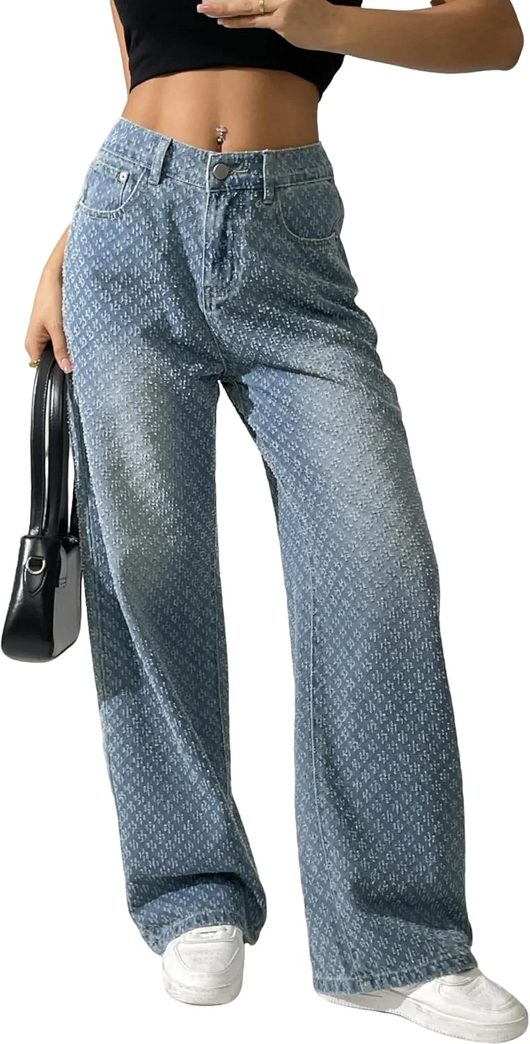 Женские рваные джинсы Wide Leg с цветочным жаккардом zsangbee
Женские рваные джинсы Wide Leg с цветочным жаккардом zsangbee