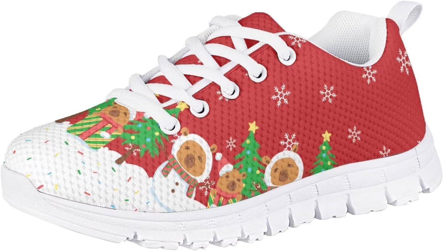Кроссовки Forchrinse для мальчиков и девочек на Рождество, детские шнурованные теннисные кроссовки, легкие, дышащие, для ходьбы и бега, Christmas Capybara
Кроссовки Forchrinse для мальчиков и девочек на Рождество, детские шнурованные теннисные кроссовки, легкие, дышащие, для ходьбы и бега, Christmas Capybara