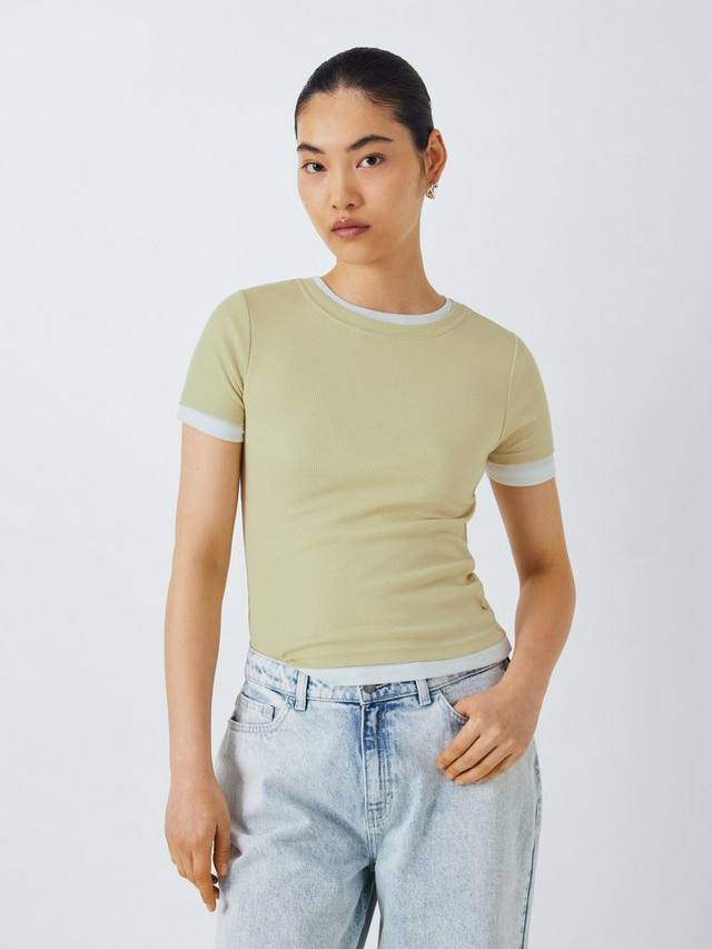 Двухслойная футболка с коротким рукавом из хлопчатобумажной смеси John Lewis , цвет Green/White
Двухслойная футболка с коротким рукавом из хлопчатобумажной смеси John Lewis , цвет Green/White