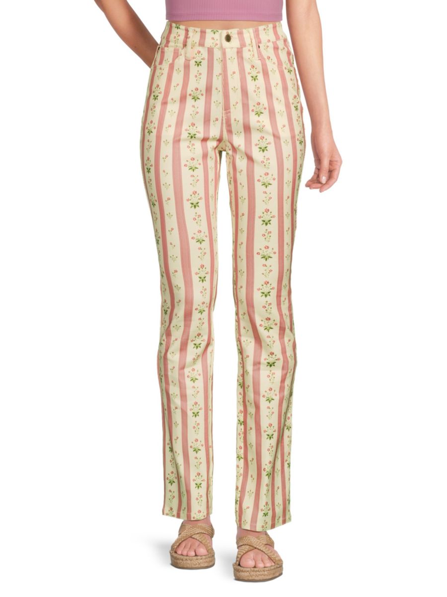 Джинсы до щиколотки с цветочным принтом и средней посадкой WeWoreWhat, цвет Lemon Icing
Джинсы до щиколотки с цветочным принтом и средней посадкой WeWoreWhat, цвет Lemon Icing