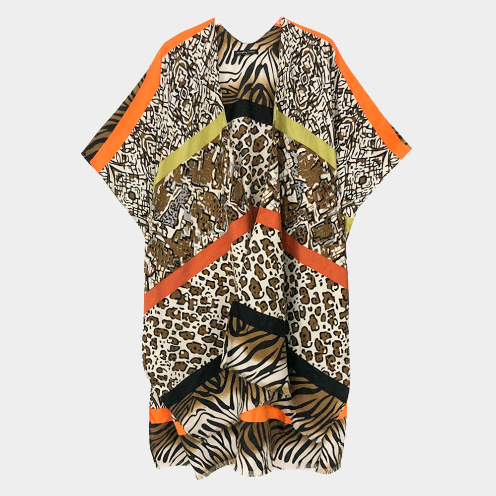 Многоцветный принт с животными накидка кимоно пончо TRUEDAMES, черный
Многоцветный принт с животными накидка кимоно пончо TRUEDAMES, черный