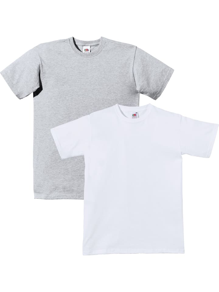Fruit of the Loom Комплект из двух футболок унисекс из одного куска трикотажа, серо-белого цвета, Белый, Fruit of the Loom Комплект из двух футболок унисекс из одного куска трикотажа, серо-белого цвета
Fruit of the Loom Комплект из двух футболок унисекс из одного куска трикотажа, серо-белого цвета, Белый, Fruit of the Loom Комплект из двух футболок унисекс из одного куска трикотажа, серо-белого цвета