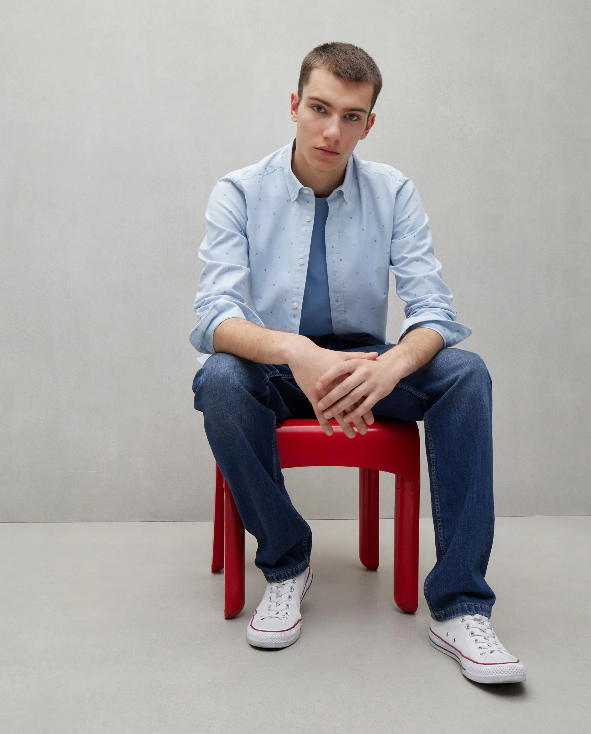 Мужская рубашка с длинными рукавами и принтом «Оксфорд» Easy Wear, зеленый 
Мужская рубашка с длинными рукавами и принтом «Оксфорд» Easy Wear, зеленый