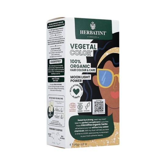 Веганская краска для волос, сила лунного света, 100 г Herbatint Vegetal Color 100% Organic
Веганская краска для волос, сила лунного света, 100 г Herbatint Vegetal Color 100% Organic