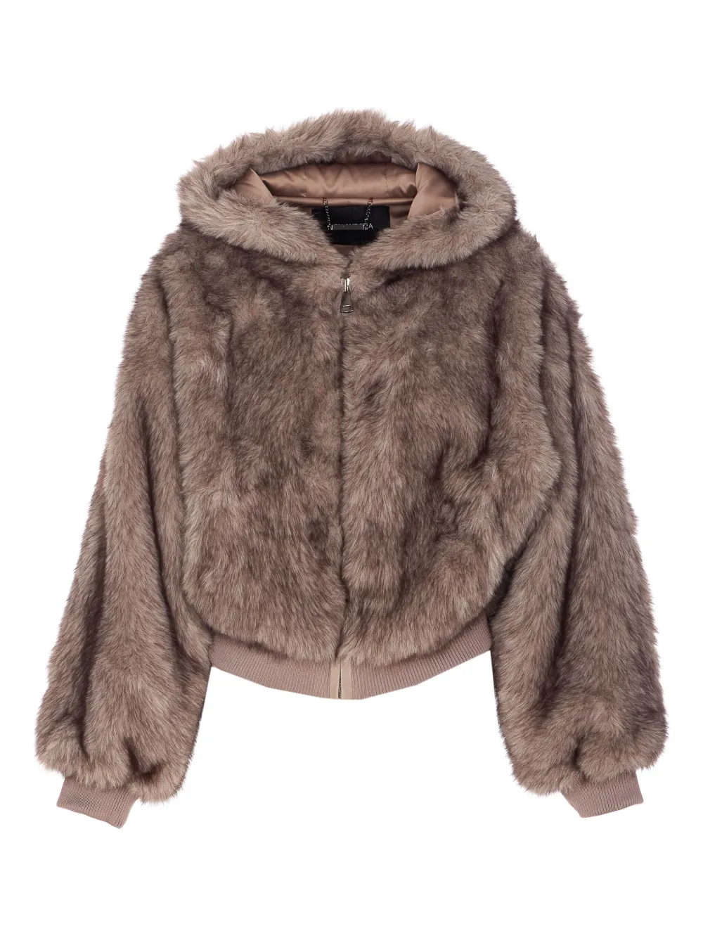 Куртка из искусственного меха с капюшоном LOU ANDREA, серый 
Куртка из искусственного меха с капюшоном LOU ANDREA, серый