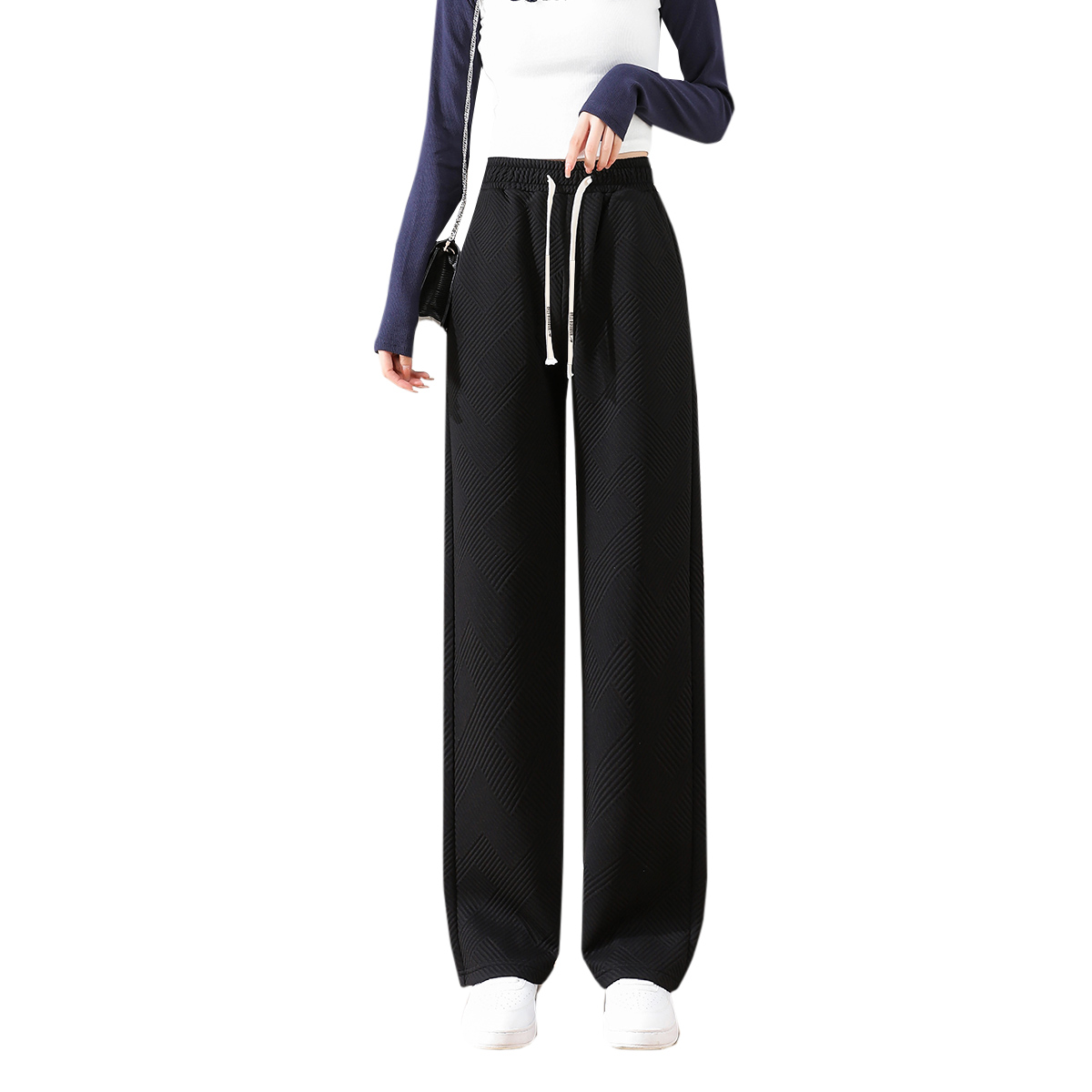 Военные вязаные спортивные штаны женские, синие 
Военные вязаные спортивные штаны женские, синие