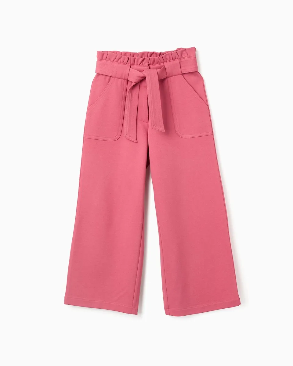 Детские брюки из ткани Punto Roma с бумажной талией и широкими штанинами Zippy, розовый
Детские брюки из ткани Punto Roma с бумажной талией и широкими штанинами Zippy, розовый