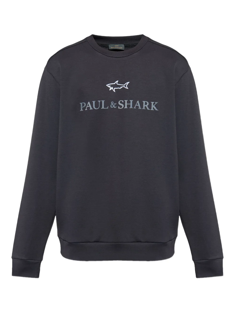 Хлопковая толстовка с логотипом акулы Paul & Shark, черный 
Хлопковая толстовка с логотипом акулы Paul & Shark, черный