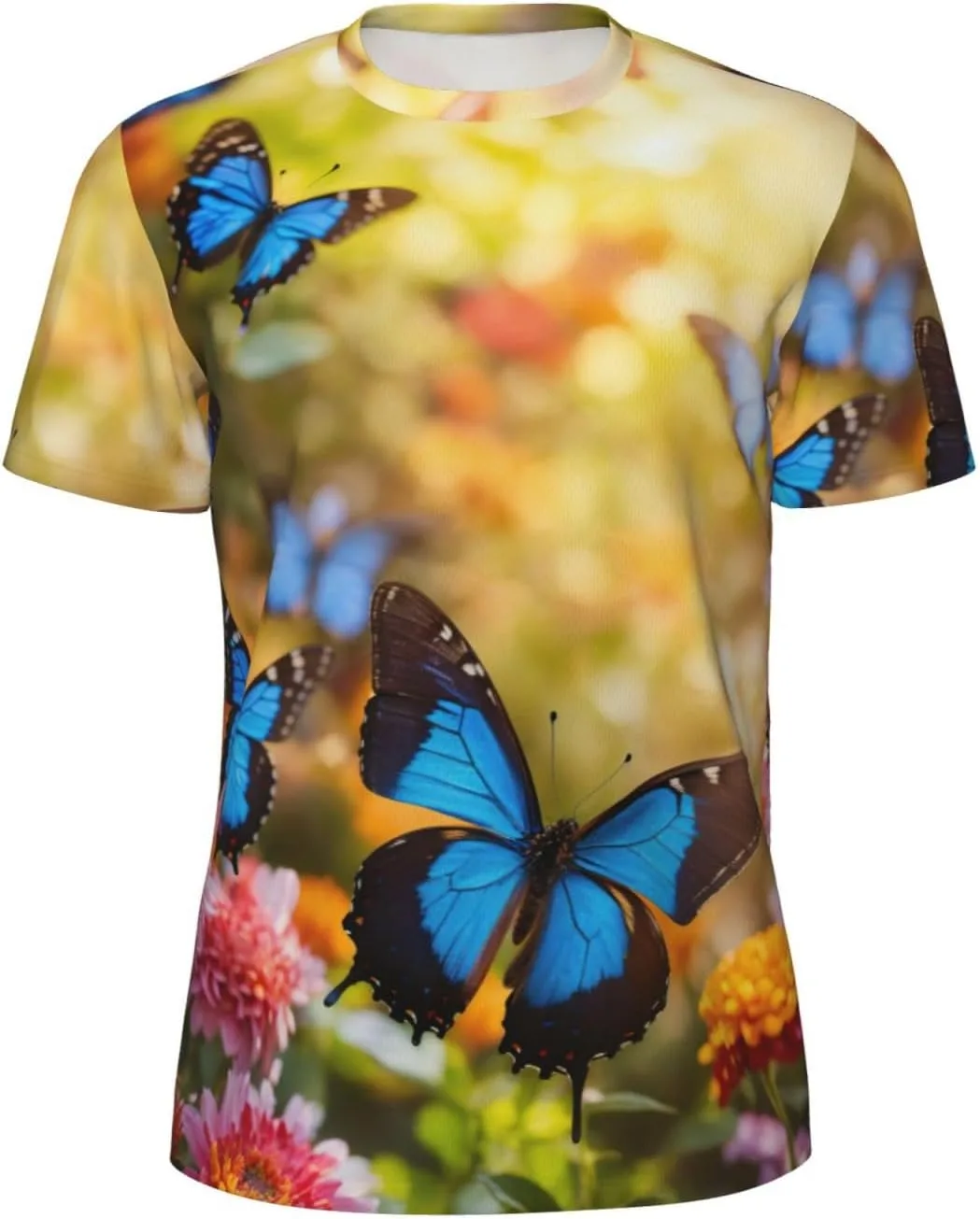 Футболка мужская с коротким рукавом и принтом Blue Butterfly and Flowers Print для спорта и повседневной носки LIXLZH
Футболка мужская с коротким рукавом и принтом Blue Butterfly and Flowers Print для спорта и повседневной носки LIXLZH