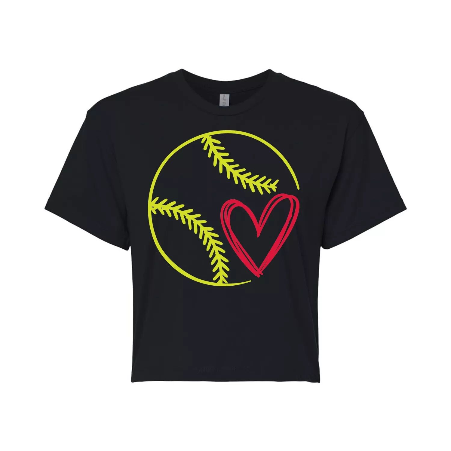 Юниорская футболка для софтбола с укороченным рисунком в форме сердца Licensed Character, черный
Юниорская футболка для софтбола с укороченным рисунком в форме сердца Licensed Character, черный