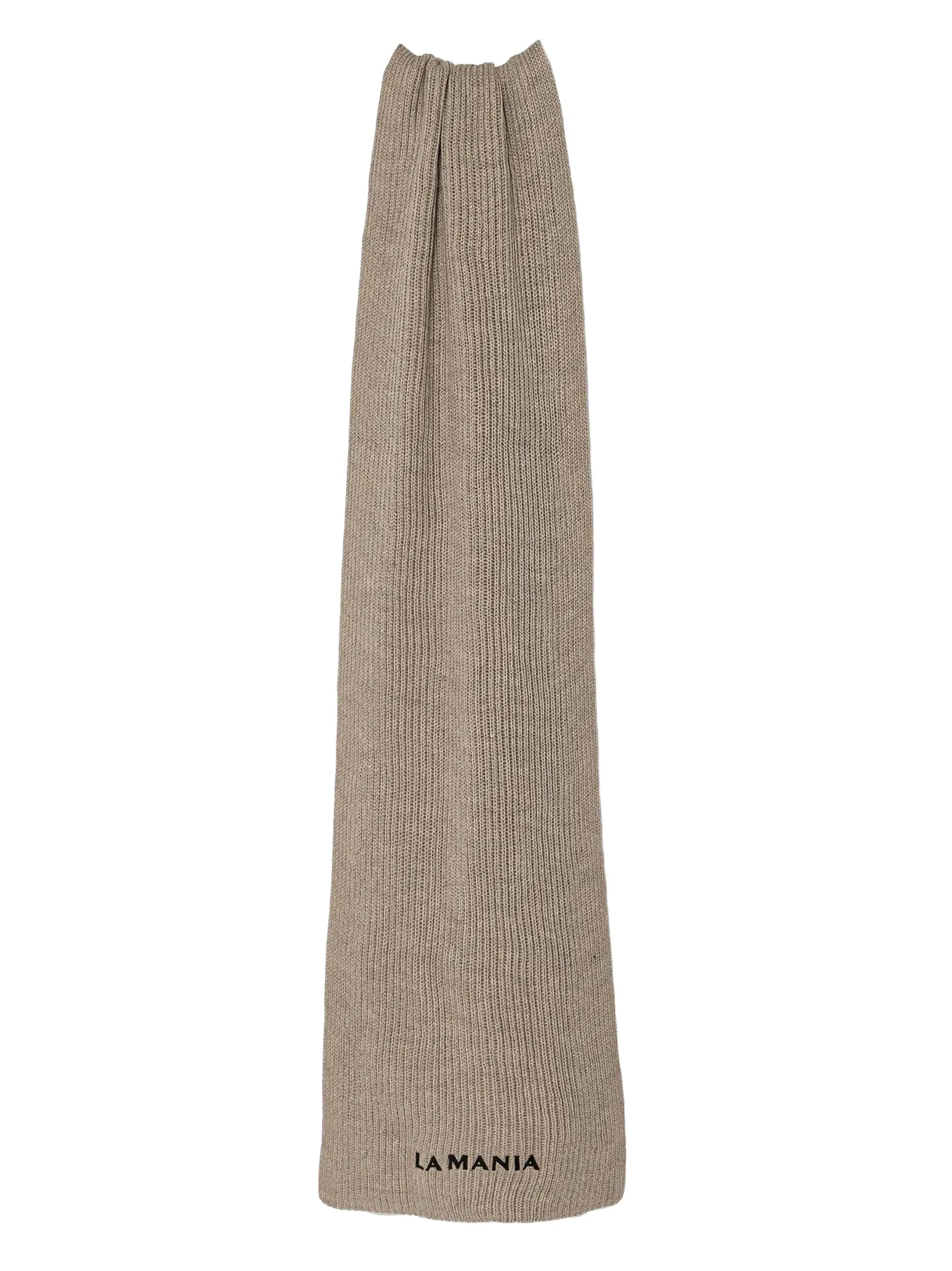 Шерстяной шарф в рубчик La Mania, коричневый
Шерстяной шарф в рубчик La Mania, коричневый