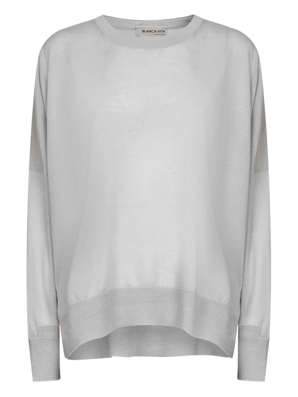 Свитер с круглым вырезом Blanca Vita, серый
Свитер с круглым вырезом Blanca Vita, серый