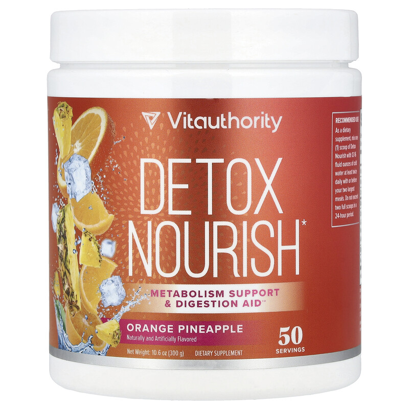Vitauthority, Detox Nourish, апельсин и ананас, 300 г (10,6 унции)
Vitauthority, Detox Nourish, апельсин и ананас, 300 г (10,6 унции)