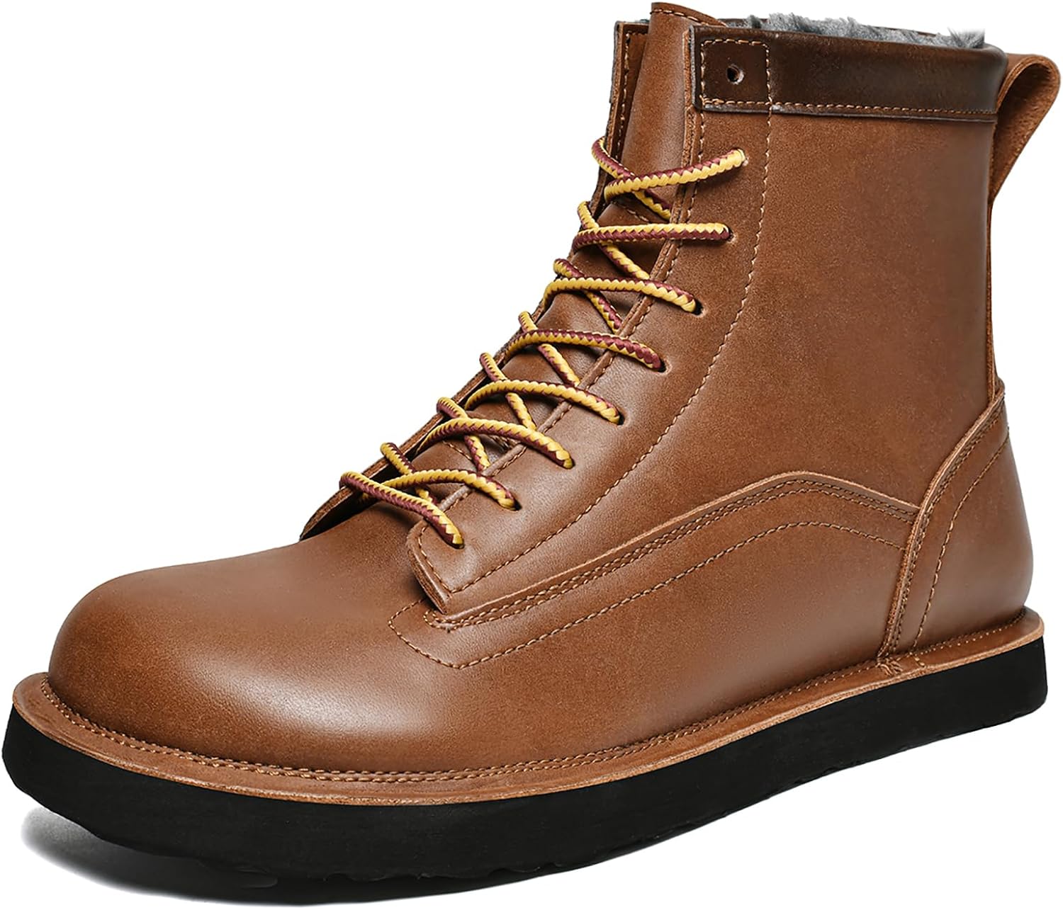 Мужские кожаные ботинки TWODNAWK с подкладкой из флиса, зимние теплые удобные ботинки на шнуровке, нескользящие с круглым носком, легкая подошва, повседневные, для работы, пеших прогулок и боевых действий, коричневый
Мужские кожаные ботинки TWODNAWK с подкладкой из флиса, зимние теплые удобные ботинки на шнуровке, нескользящие с круглым носком, легкая подошва, повседневные, для работы, пеших прогулок и боевых действий, коричневый