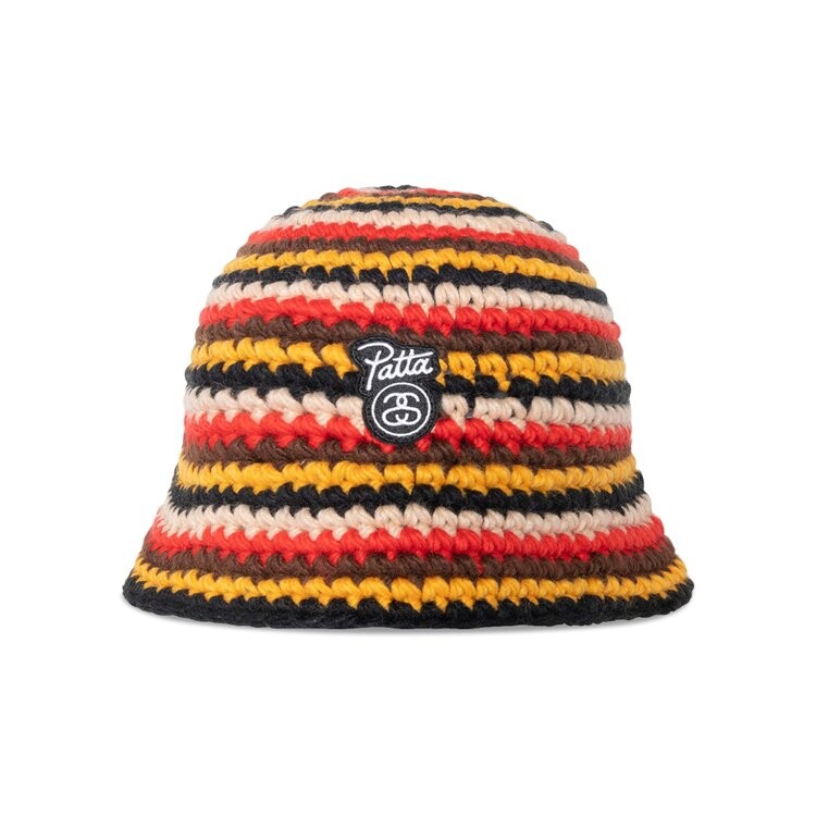 Панама Stussy x Patta Striped Knit Bucket Hat, разноцветный
Панама Stussy x Patta Striped Knit Bucket Hat, разноцветный