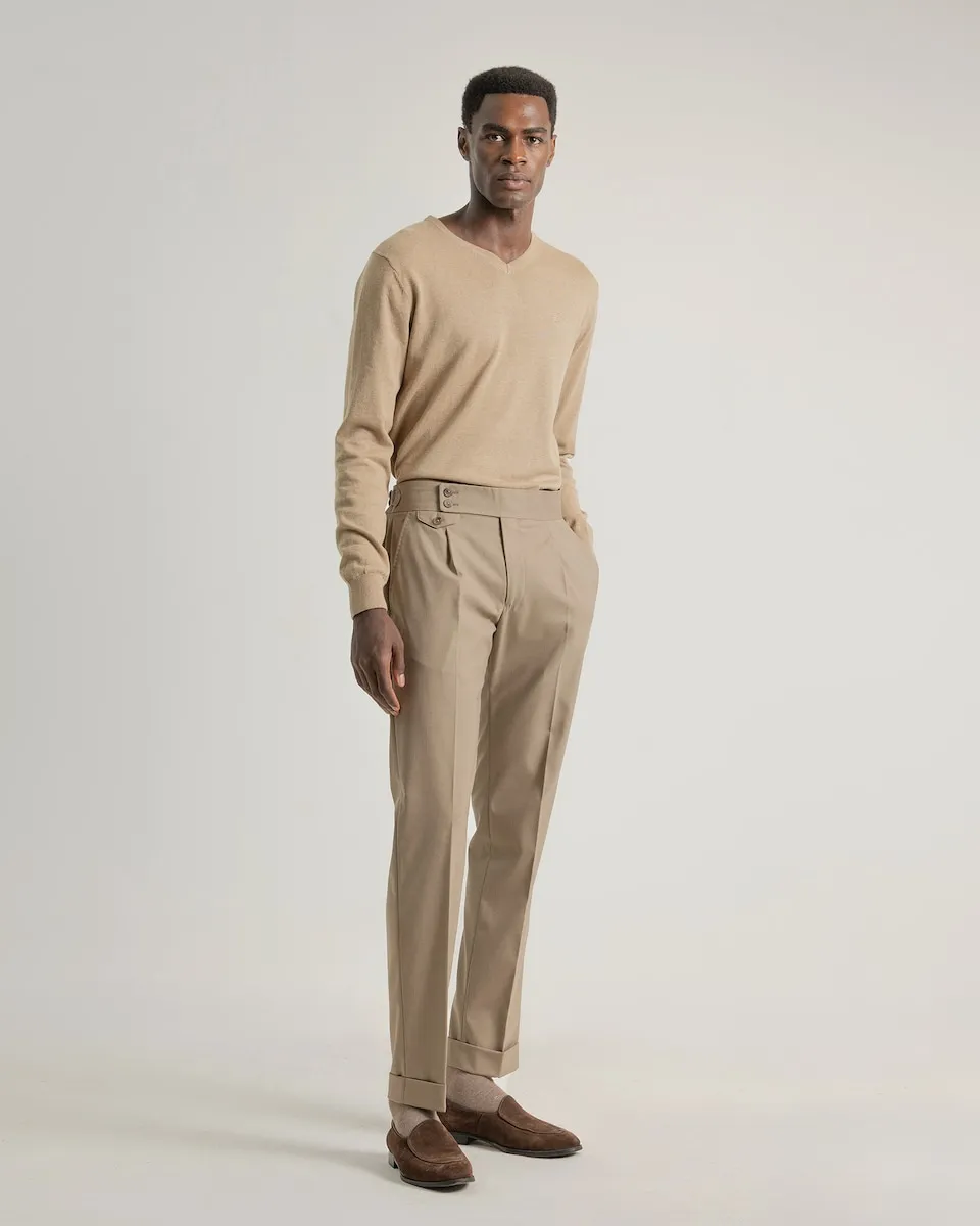 Мужские классические брюки с высокой талией, узкий крой PuroEgo, светло-коричневый
Мужские классические брюки с высокой талией, узкий крой PuroEgo, светло-коричневый