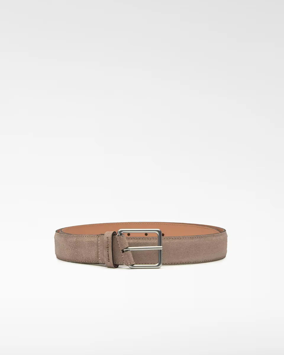 Мужской замшевый ремень с металлической пряжкой Adolfo Dominguez, бежевый 
Мужской замшевый ремень с металлической пряжкой Adolfo Dominguez, бежевый