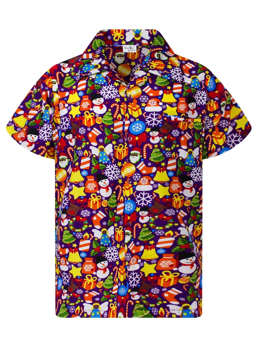 Рубашка на пуговицах классического кроя King Kameha Christmas Allover, фиолетовый
Рубашка на пуговицах классического кроя King Kameha Christmas Allover, фиолетовый