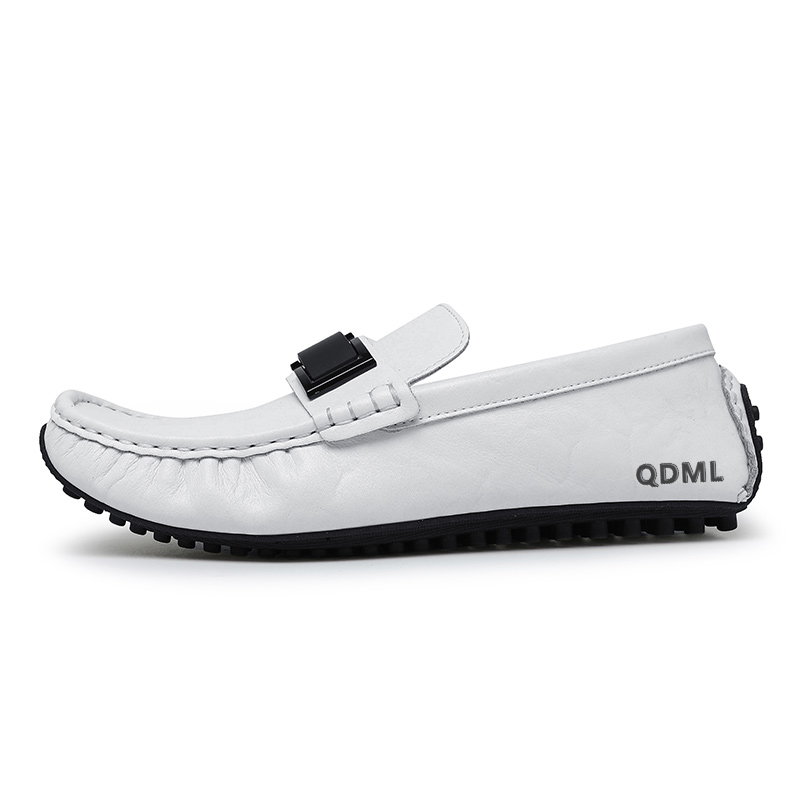 Qiandongmeili Мокасины мужские белые, цвет White 
Qiandongmeili Мокасины мужские белые, цвет White